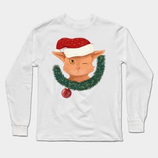 Santa Cat Long Sleeve T-Shirt